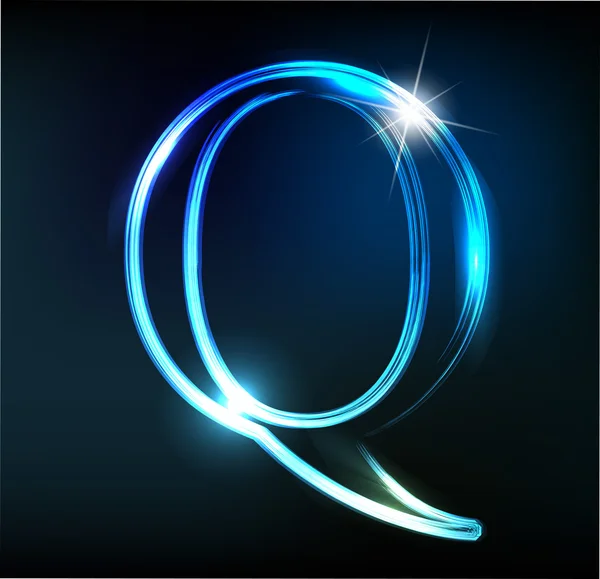 Lettre brillante Q — Image vectorielle