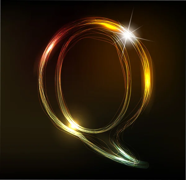 Lettre brillante Q — Image vectorielle