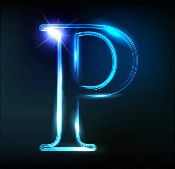 Brillante lettre P — Image vectorielle