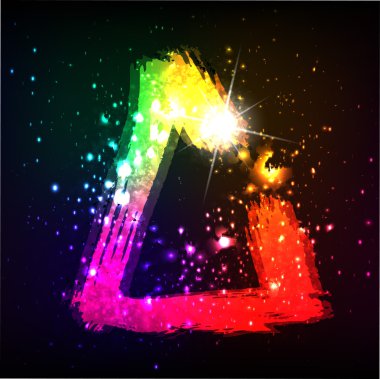 alan arka plan üzerinde parlayan parlak grafiti harf. harf c