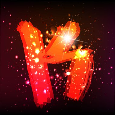 alfabe ışıklar. harf k