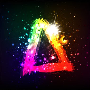 alan arka plan üzerinde parlayan parlak grafiti harf. harf o