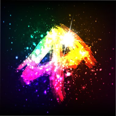 vektör alfabe. Neon harf