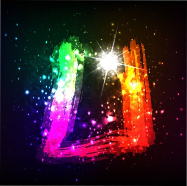 alan arka plan üzerinde parlayan parlak grafiti harf. harf u