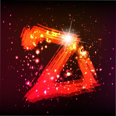 alfabe ışıklar. mektup. harf z