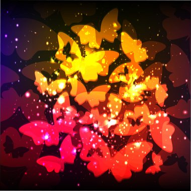 arka plan ile kelebek