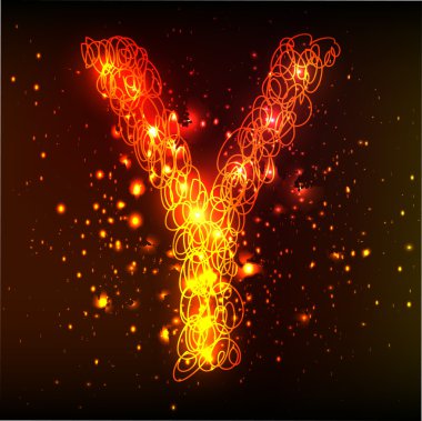 Yangın mektup. harf y