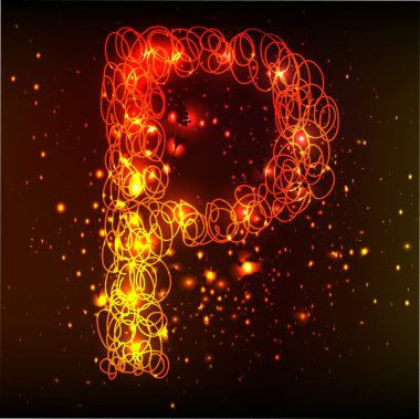 Yangın mektup. harf p