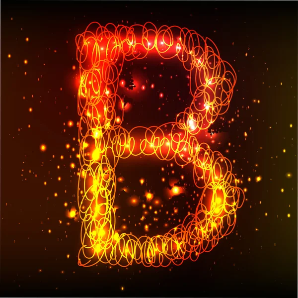 Neon Light Alphabets. Letter B — Stock Photo © file404 #13754048