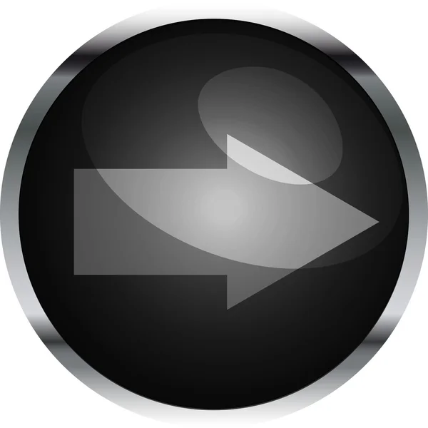 Bouton flèche vectorielle noire — Image vectorielle