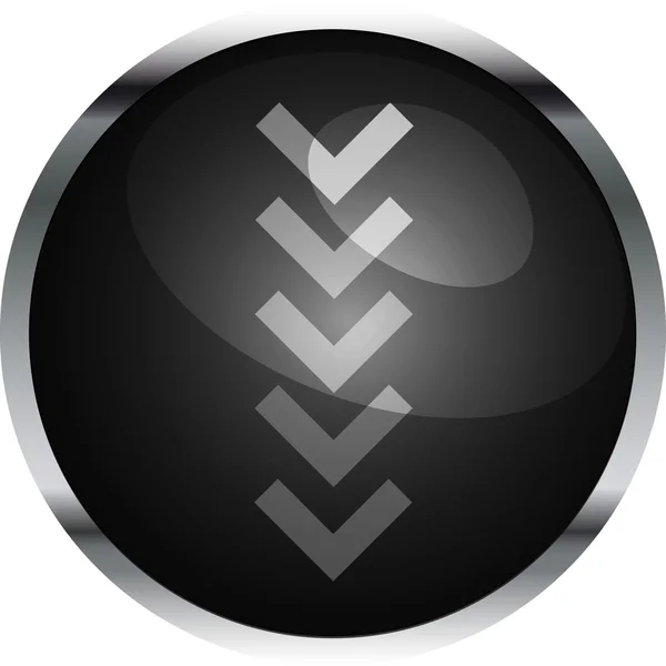 黒ベクトル矢印ボタン — ストックベクタ