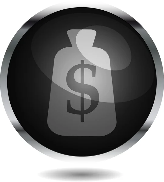 Bouton dollar — Image vectorielle