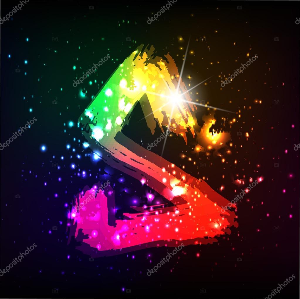 Letra de graffiti brillante sobre fondo espacial. Letra S Vector de stock  por ©file404 31178887, image size:1023x1022