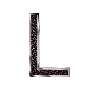 Metalik font. l harfi