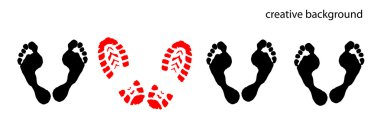 Footprint and Shoeprint clipart