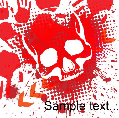 Kafatası grunge arka plan.