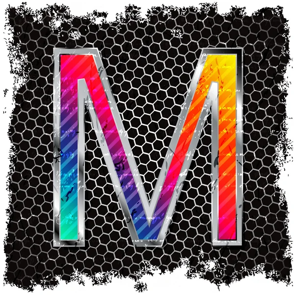 Kolorowe litery m — Wektor stockowy