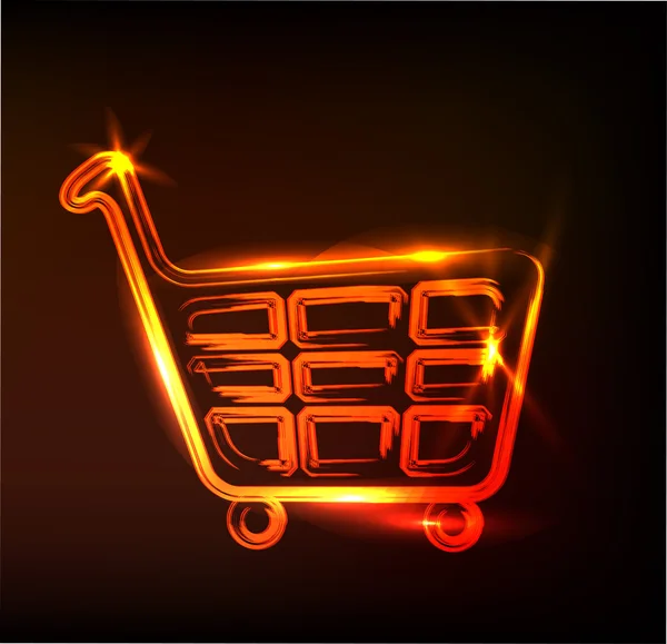 Shopping cart sign — Stock Vector