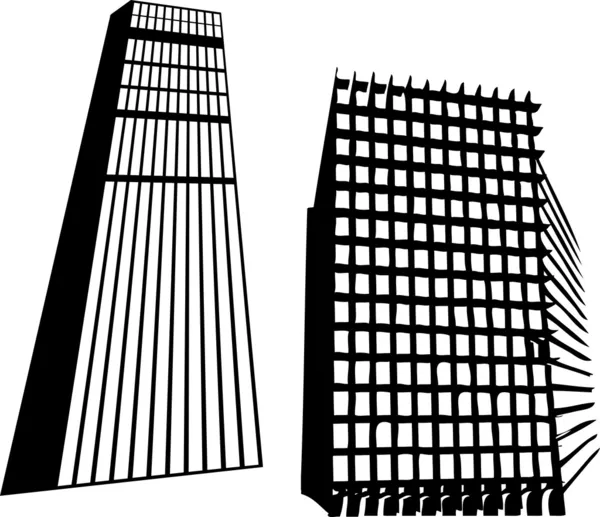 Set van gebouwen — Stockvector