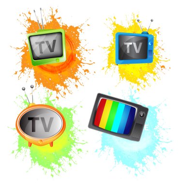 Retro televizyon seti.