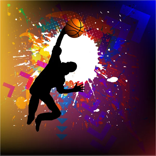 バスケットボール広告ポスター. — ストックベクタ