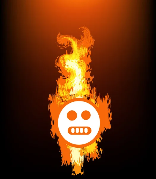 Flaming Devil — Stock Vector