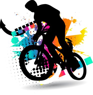 Bisiklete binme siluet