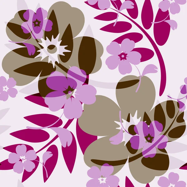 Leuke bloemen naadloze achtergrond — Stockvector