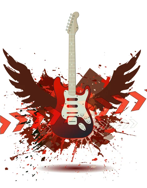 Guitarra retro — Vector de stock