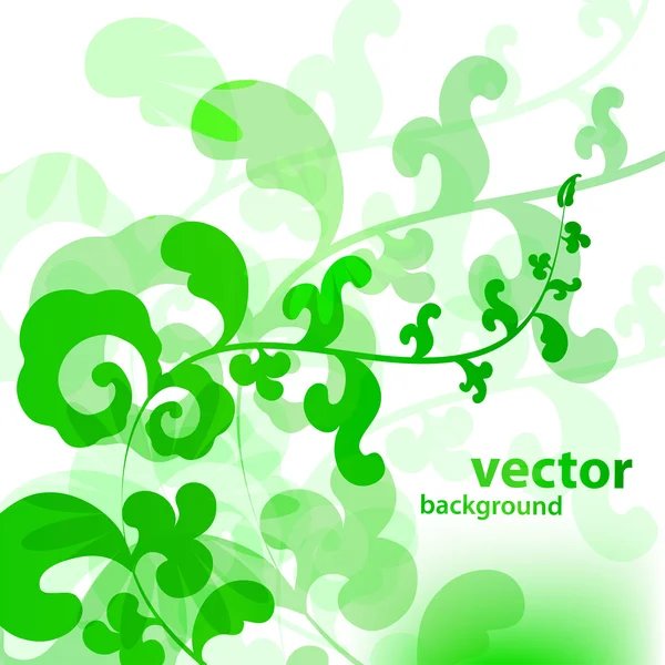 Green Flower abstract background for design. — Stock Vector