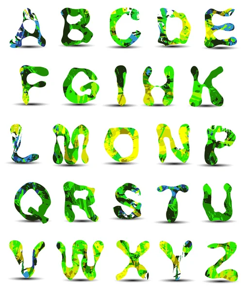 Alphabet design colorful — Stock Vector