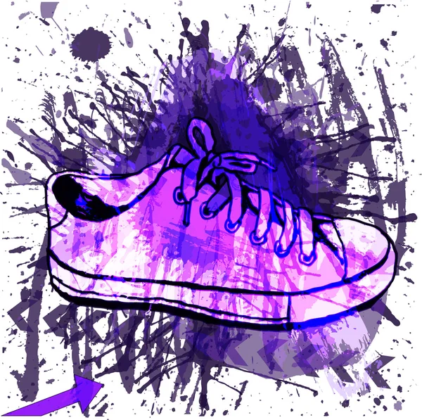 Zapatillas con estilo . — Vector de stock