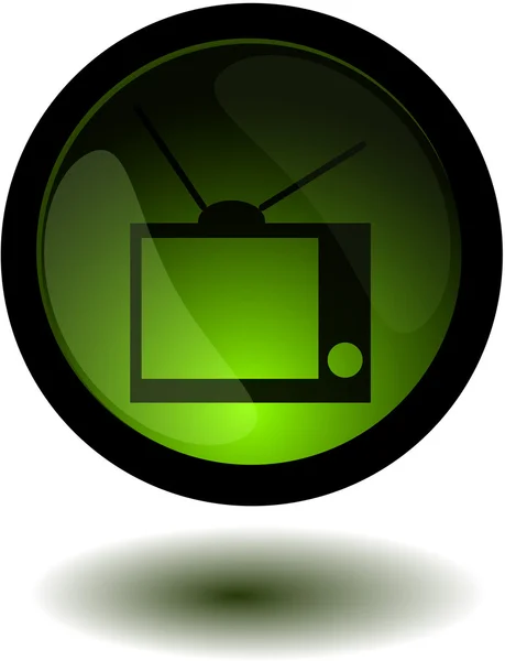 Bouton web TV — Image vectorielle
