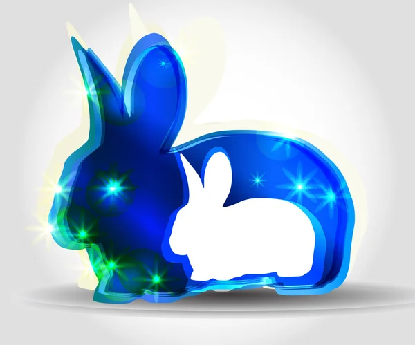 Abstrakt färgglada bunny banner — Stock vektor