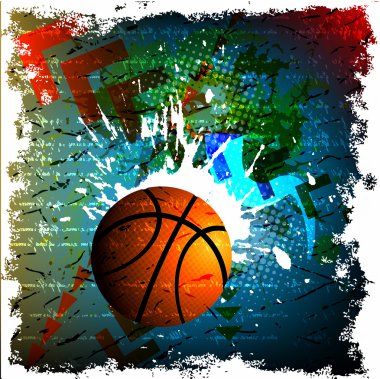 Background of basketball spor clipart