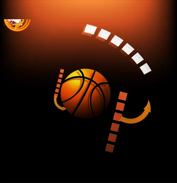 Vector achtergrond van basketbal sport — Stockvector