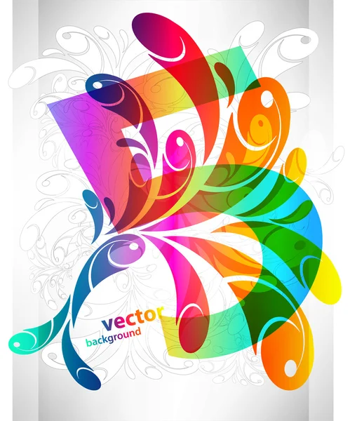 Rainbow swirly background — Stock Vector