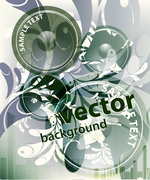 Vector colorful music background illustration — Stock Vector