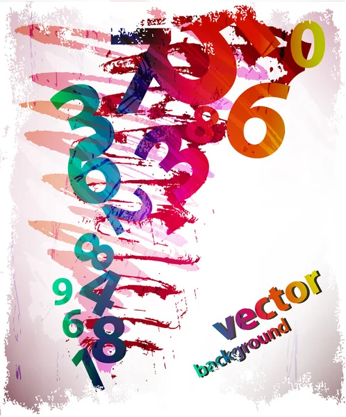 Fondo abstracto con números coloridos — Archivo Imágenes Vectoriales