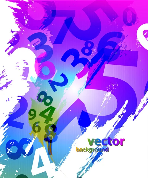 Abstract background with colorful numbers — Stock Vector