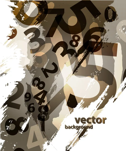Fondo colorido abstracto con números . — Vector de stock