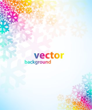 Kar taneleriyle kış arkaplanı