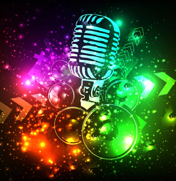 Microphone Space background — Stock Vector