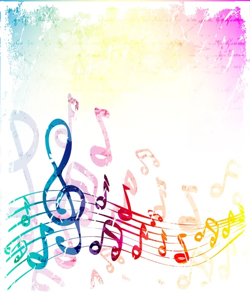 다채 로운 음악적 배경 — 스톡 벡터