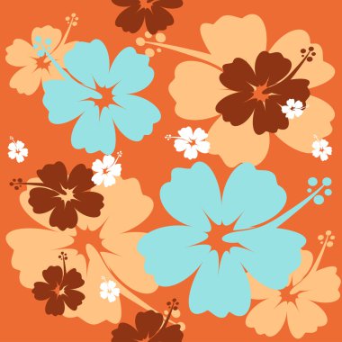 Dikişsiz hibiscus çiçek arka plan