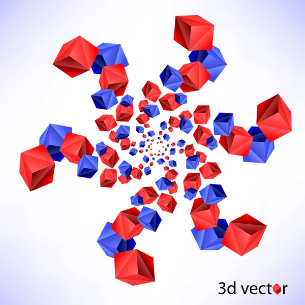 Fond abstrait 3D — Image vectorielle