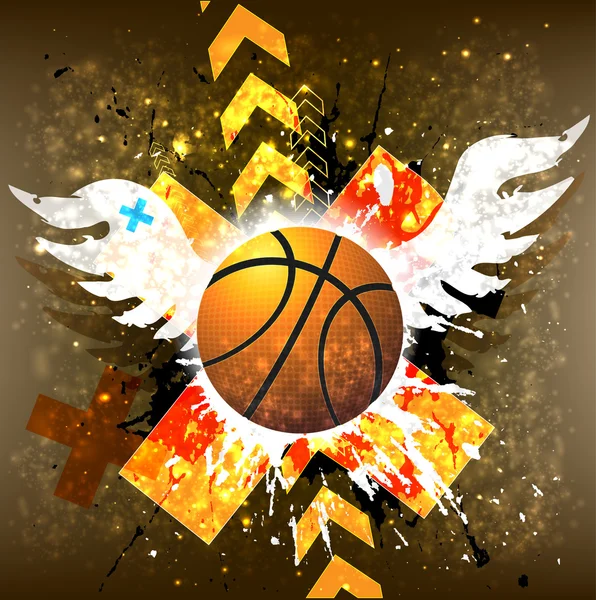 Fond vectoriel du sport de basket — Image vectorielle