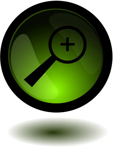 Кнопка глянсовий екранної лупи — стоковий вектор