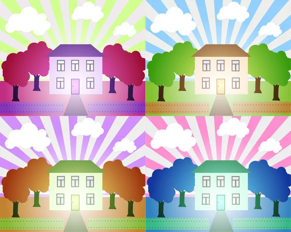 Vector Illustration of house — Stock Vector