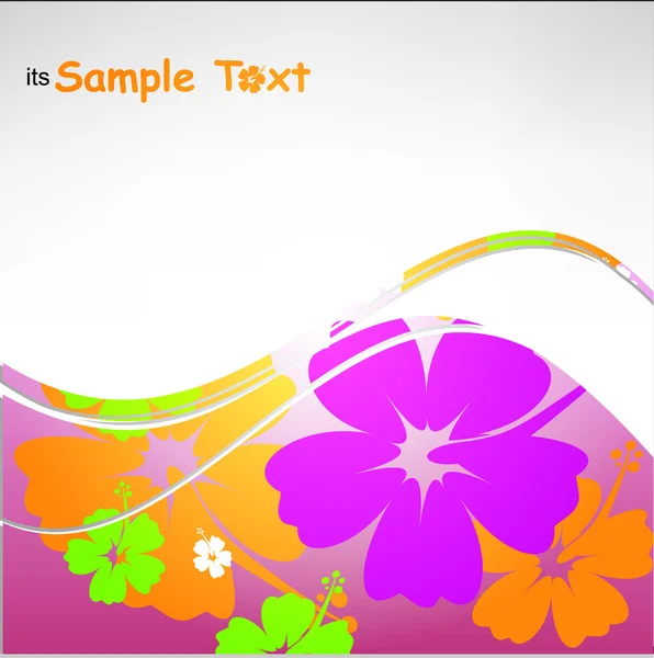 Fond abstrait avec fleur d'Hibiscus — Image vectorielle